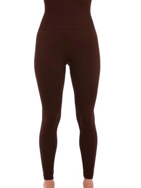 Homma High-Waist Brown Seamless Leggings, size S